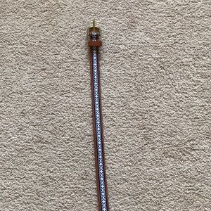 Patterned leather belt